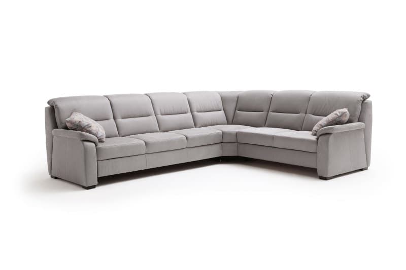 Ecksofa - 3-Sitzer mit Ecke rechts, Stoff, Grau