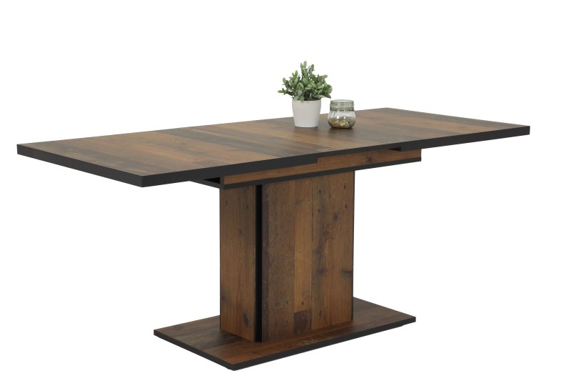 Esstisch - ausziehbar, LB ca. 120x80 cm, Oldwood Nachbildung