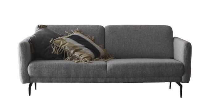 Sofa Estrela - 2,5-Sitzer inkl. Rücken-/Armlehne verstellbar, Stoff, Creme