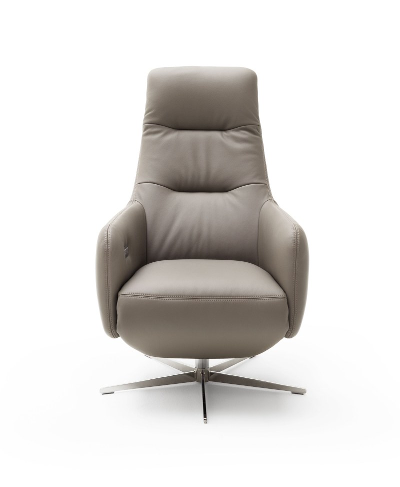 Sessel Rufus - Relaxfunktion motorisch, Leder, Lava