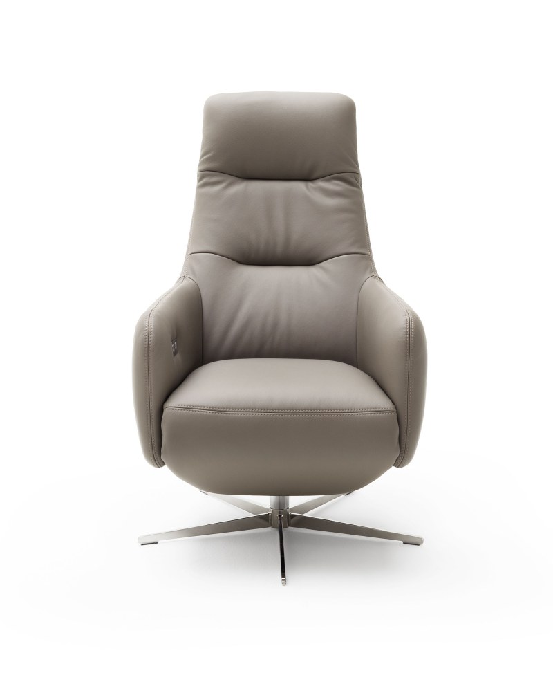 Sessel Rufus - Relaxfunktion motorisch, Leder, Lava