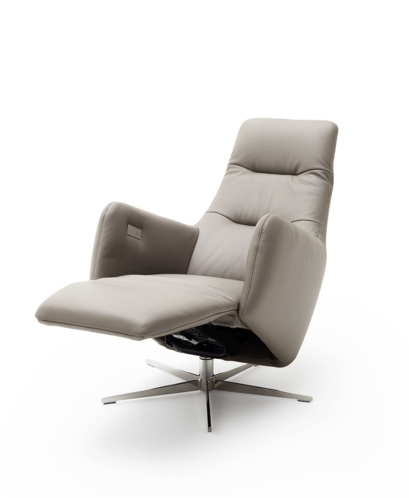 Sessel Rufus - Relaxfunktion motorisch, Leder, Lava