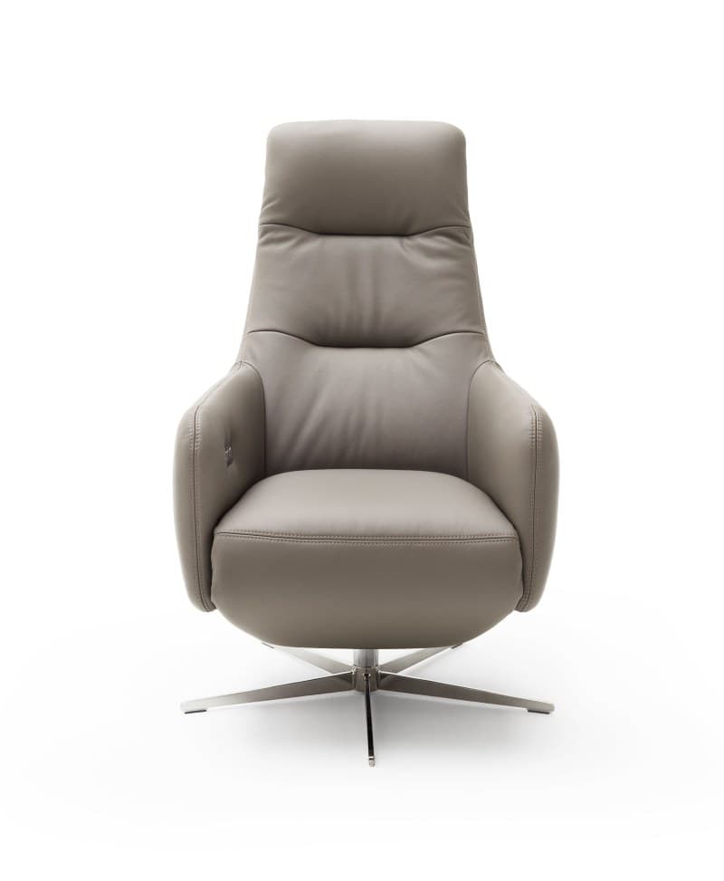 Sessel Rufus - Relaxfunktion motorisch, Leder, Lava