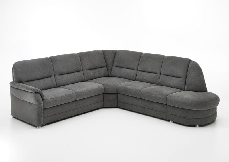 Ecksofa - 2,5-Sitzer mit Ecke rechts, Stoff, Grau