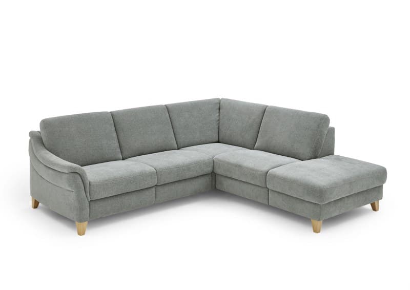 Ecksofa - 2,5-Sitzer mit Ecke rechts, Stoff, Eisengrau
