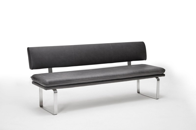 Polsterbank - Breite ca. 202 cm, Polyester, Cognac