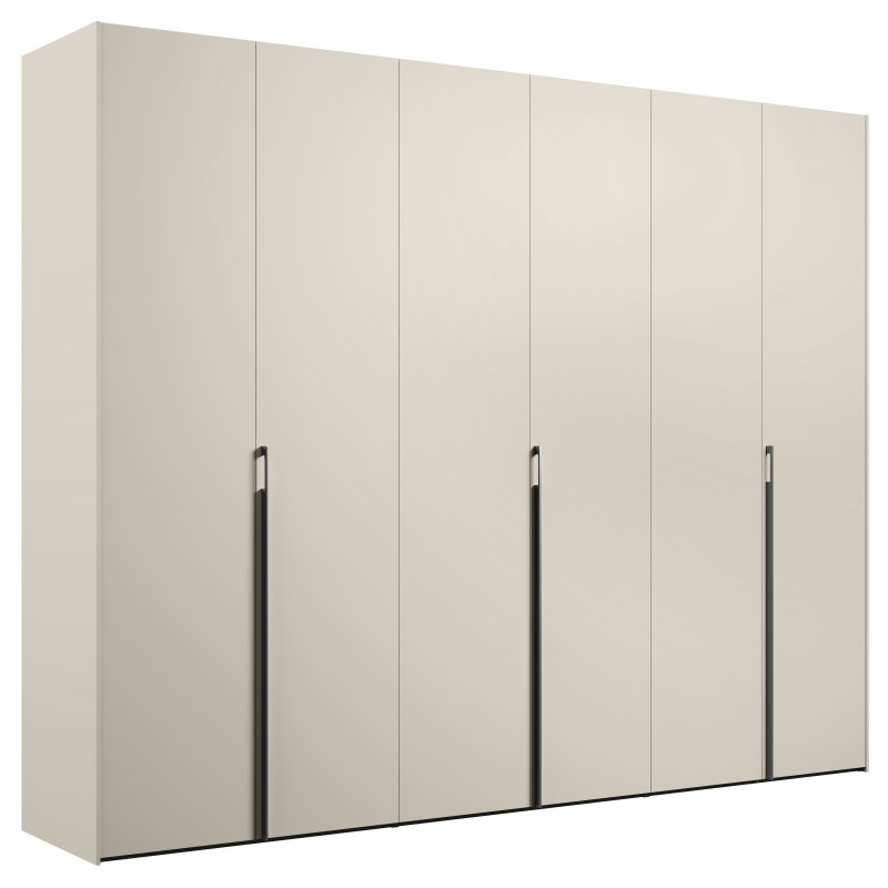 Drehtürenschrank Solina Alfa - B ca. 303 cm, Melamin matt, Düne