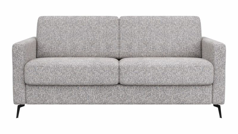 Schlafsofa Laredo - 2,5-Sitzer inkl. Schlaffunktion und Armlehne klappbar, Stoff, Graubeige