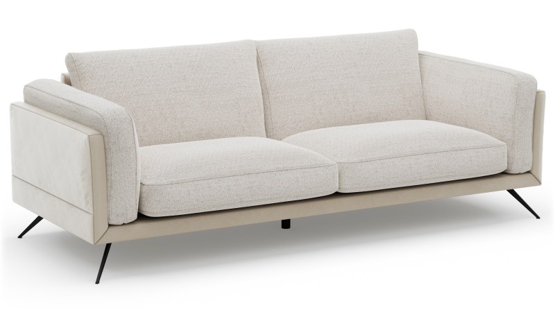 Sofa Valdemoro - 3-Sitzer, Stoff, Creme