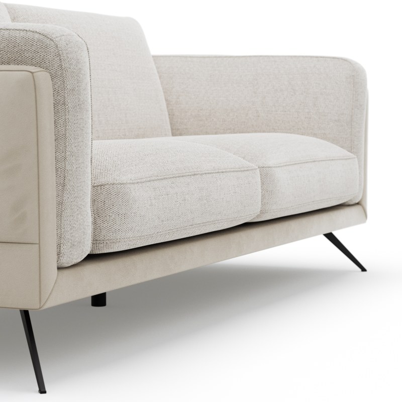 Sofa Valdemoro - 3-Sitzer, Stoff, Creme