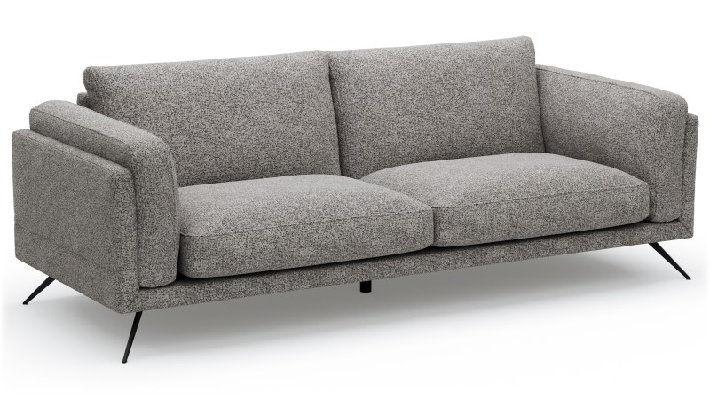 Sofa Valdemoro - 3-Sitzer, Stoff, Grau