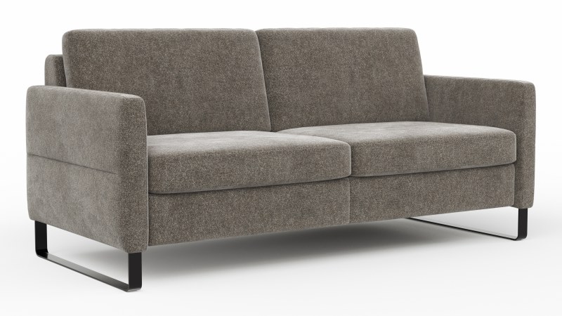 Sofa Arima N - 2,5-Sitzer inkl. Armlehne klappbar, Stoff, Mocca