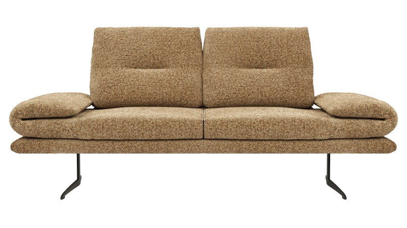 Sofa Lucero 2.0 - 2-Sitzer inkl. Rückenlehne, Stoff, Cognac