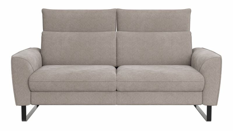 Sofa Avela - 2-Sitzer inkl. Kopfteil verstellbar, Stoff, Bisquit