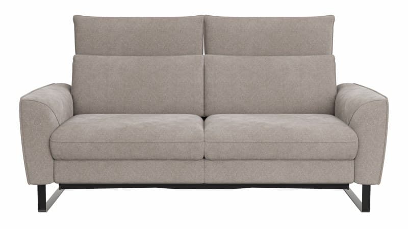 Sofa Avela - 2-Sitzer inkl. Sitzvorzug motorisch und Kopfteil verstellbar, Stoff, Bisquit