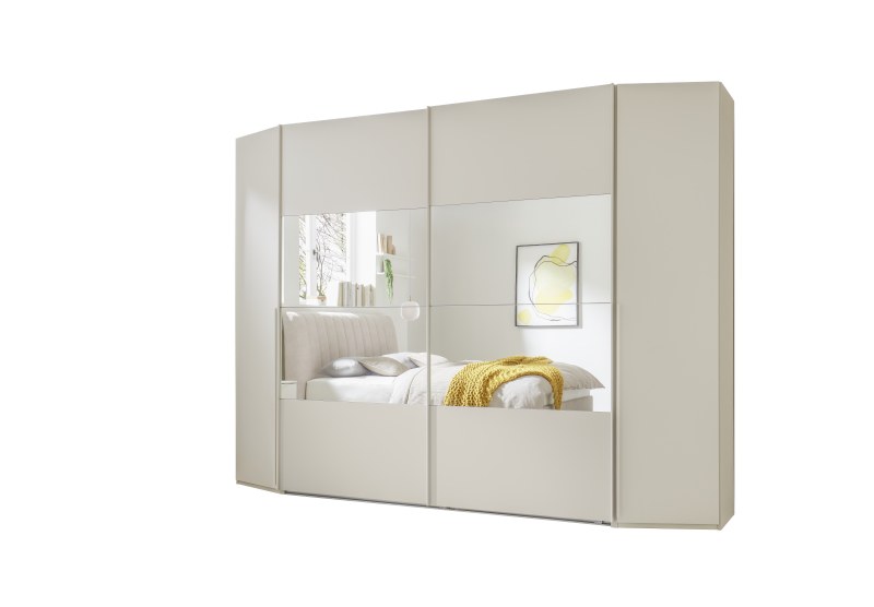 Schrank EM Lascala 4-türig - B. ca. 294 cm, champagner, Spiegel