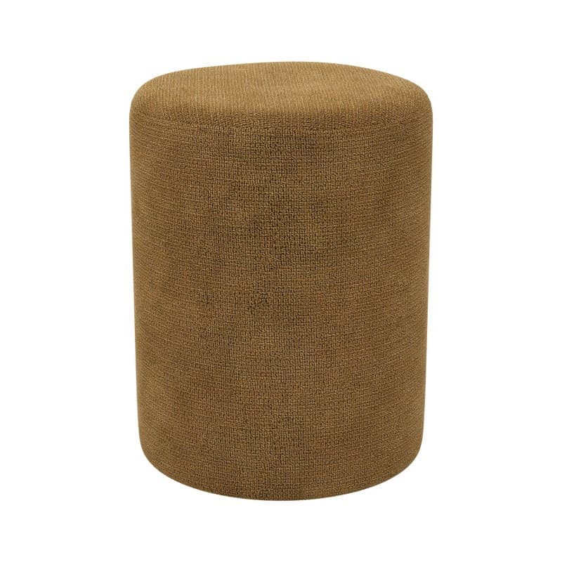 Hocker - D. ca. 30 cm, Stoff, Senfgelb