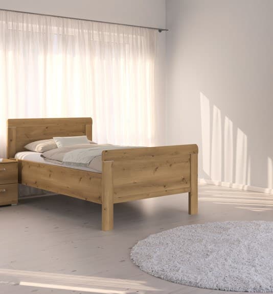 Stollenbett EM Barrie - Liegefläche ca. 100x200 cm, Asteiche Dekor