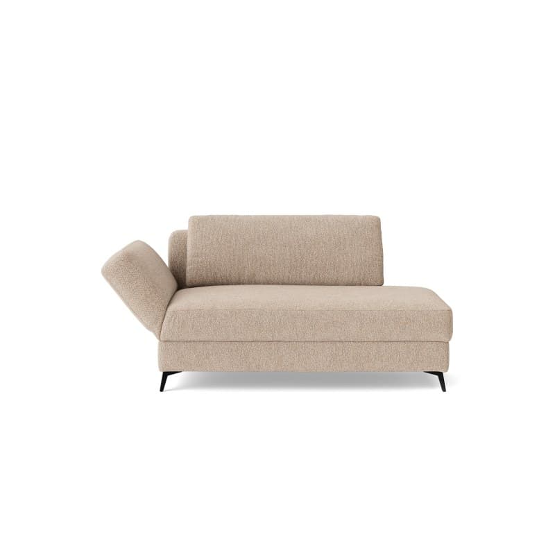 Schlafsofa Beluso - Ausrichtung links inkl. Schlaffunktion und Bettkasten, Stoff, Graubeige