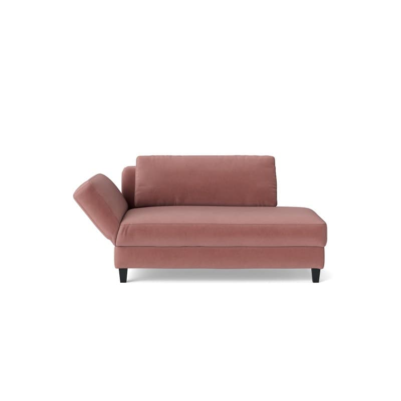 Schlafsofa Beluso - Ausrichtung links inkl. Schlaffunktion und Bettkasten, Stoff, Weinbeere