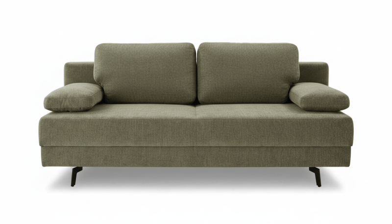 Schlafsofa Carmona - 2-Sitzer inkl. Schlaffunktion und Bettkasten, Stoff, Grün