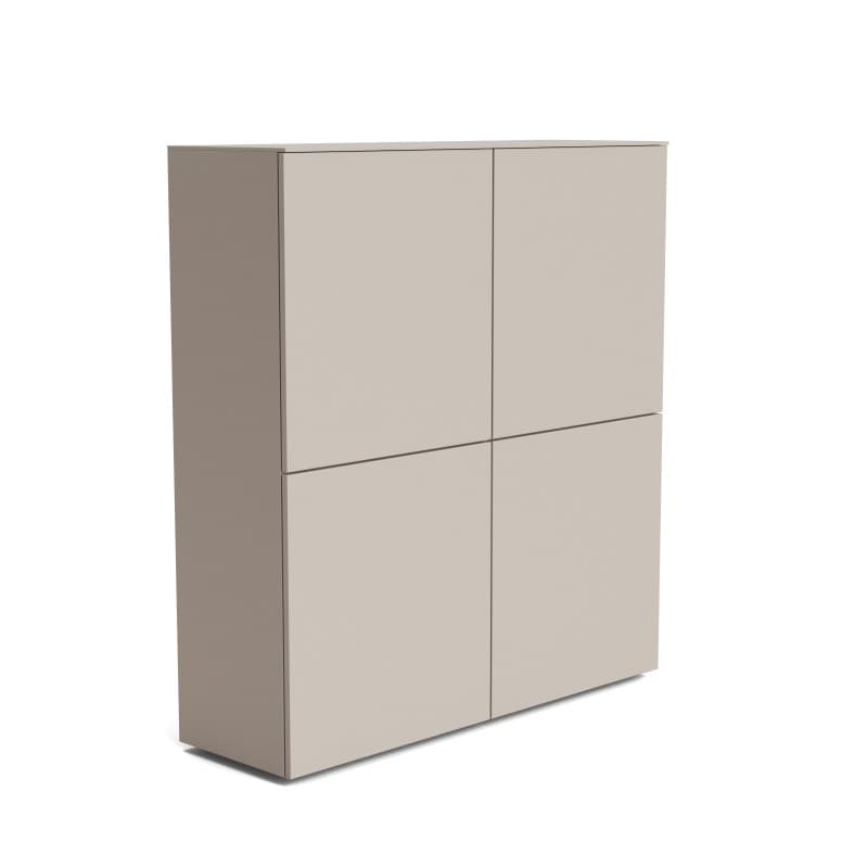 Highboard Satola - Melamin, Graubraun