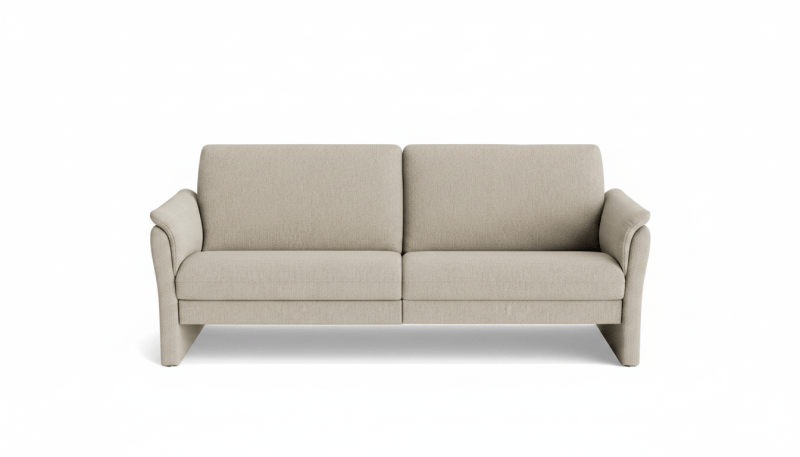 Sofa Gomera - 3-Sitzer inkl. Armlehne klappbar, Stoff, Graubeige