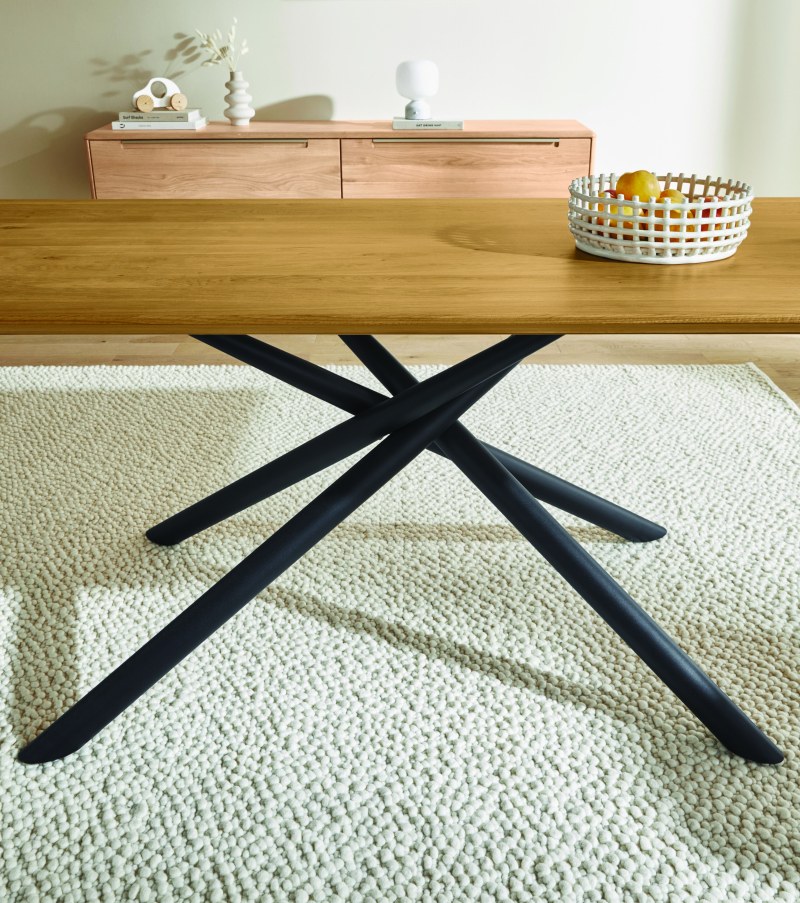 Esstisch Tineo - LB ca. 180 x 90 cm, Charaktereiche massiv