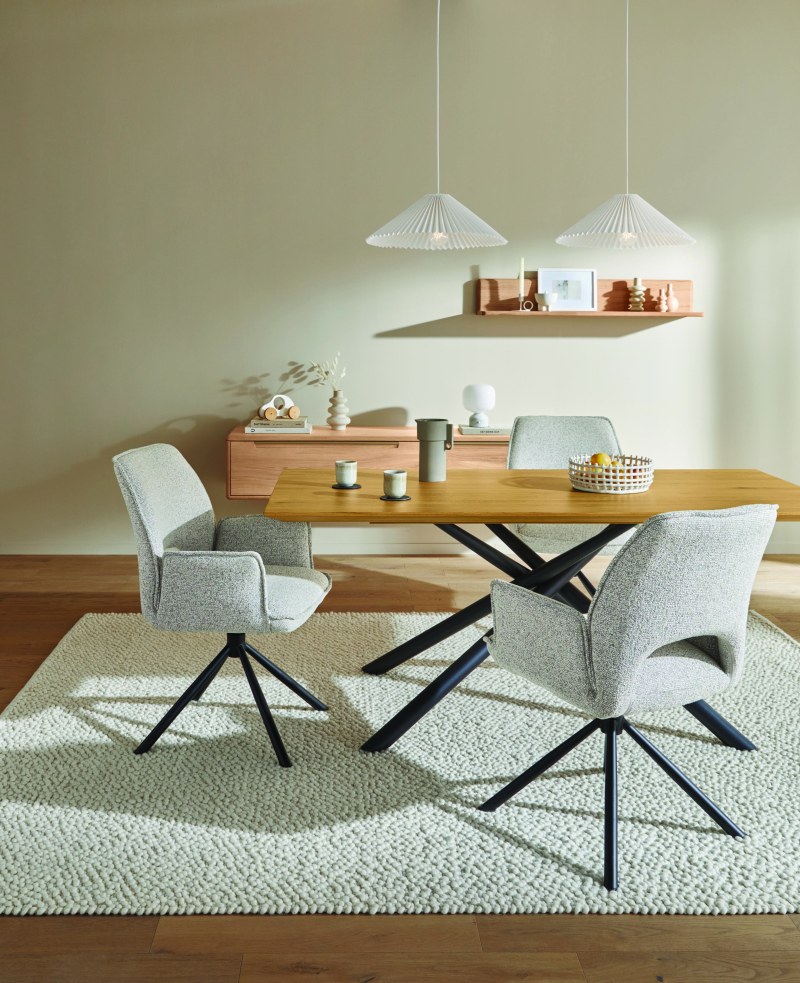 Esstisch Tineo - LB ca. 180 x 90 cm, Charaktereiche massiv