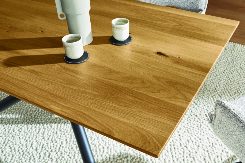 Esstisch Tineo - LB ca. 180 x 90 cm, Charaktereiche massiv