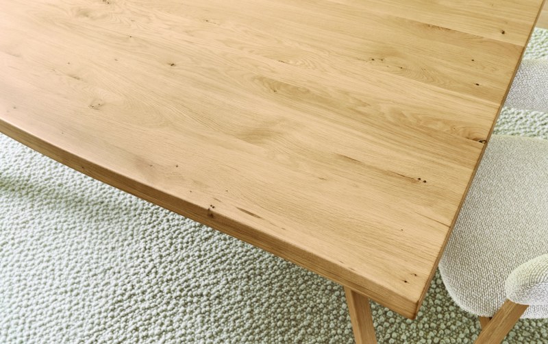 Esstisch Tineo - LB ca. 200x100 cm, Charaktereiche massiv
