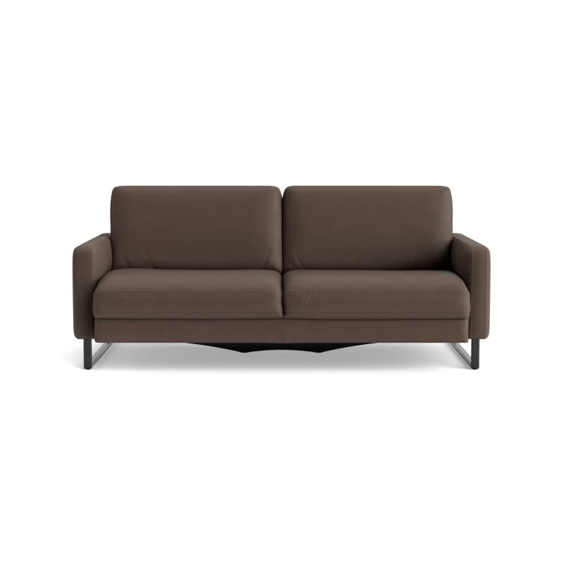 Sofa Aracena - 3-Sitzer inkl. Sitzvorzug motorisch, Leder, Dunkelbraun