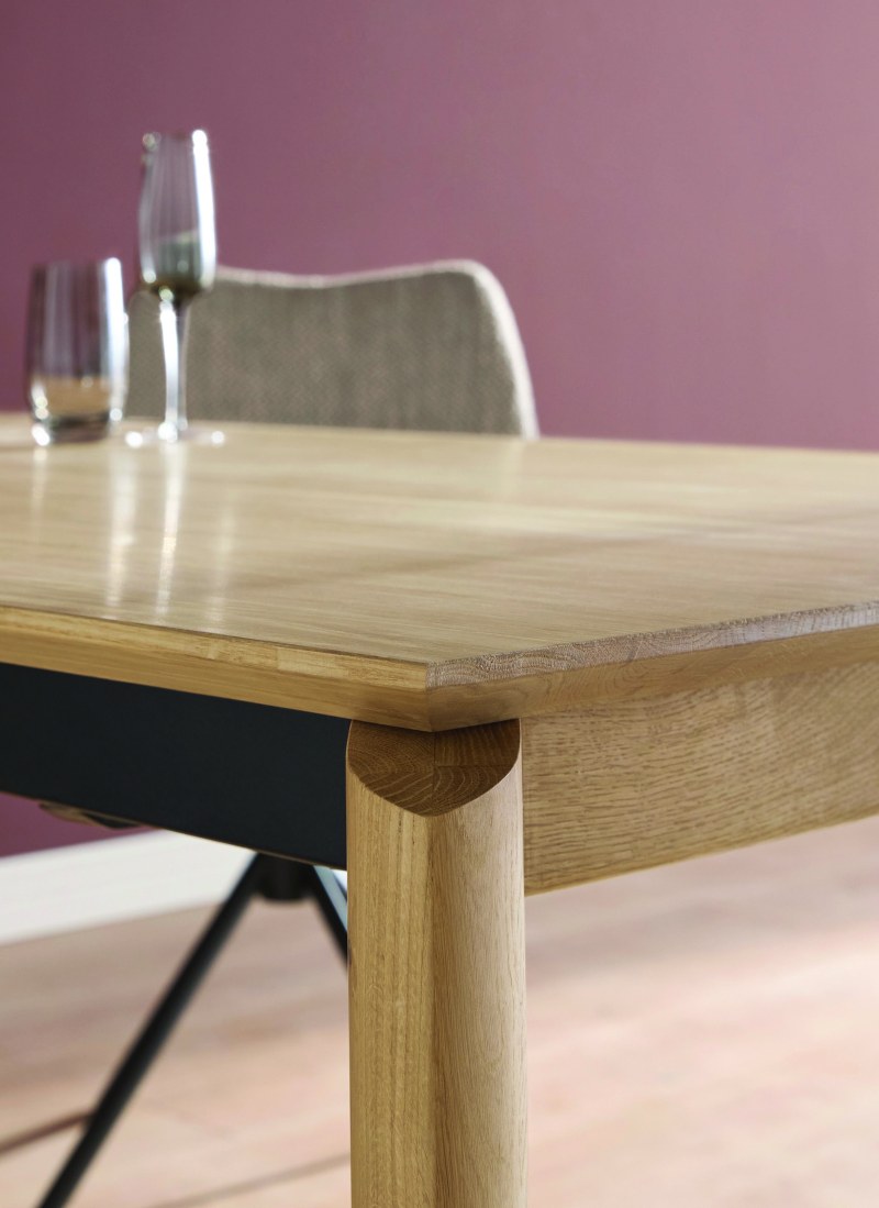 Esstisch Cambre - LB ca. 200 x 90 cm, ausziehbar, Eiche massiv