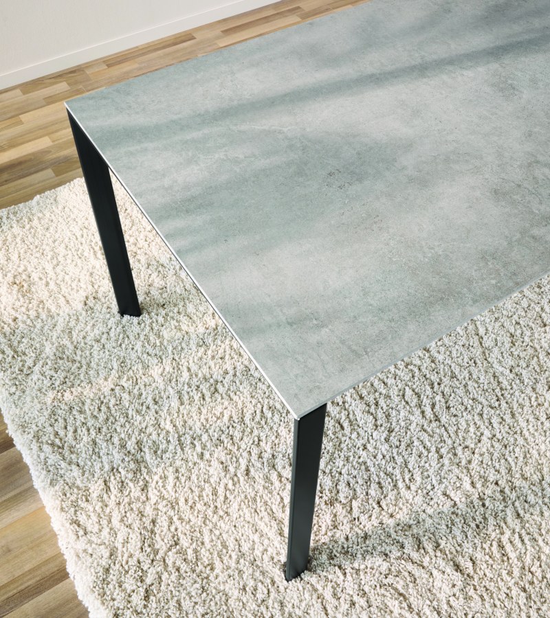 Esstisch Cambre - LB ca. 160x90 cm, Keramik, Grau