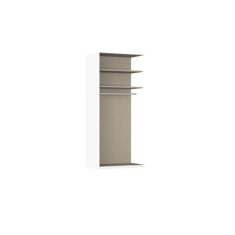 Drehtürenschrank - B. ca. 202 cm, Mitteltüren Grauspiegel, Graphit