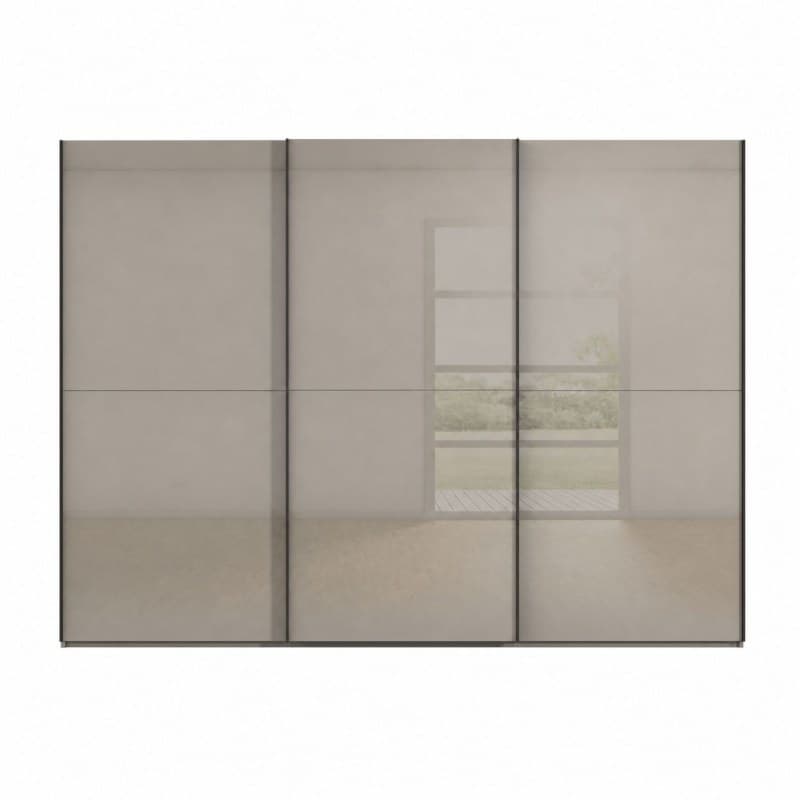 Schwebetürenschrank - B. ca. 304 cm, Glastüren, Fango