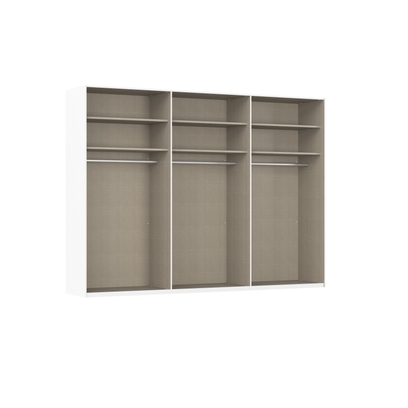 Schwebetürenschrank - B. ca. 304 cm, Glastüren, Fango