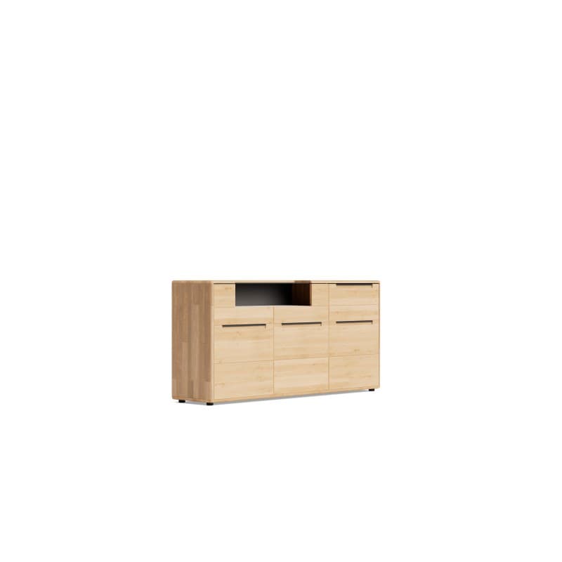 Sideboard Calpe - inkl. Beleuchtung, Eiche massiv, lgeno geölt