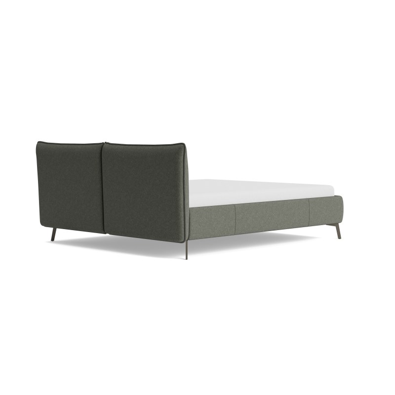 Bettgestell Coria - Liegefläche 180x200 cm, Stoff, Olive