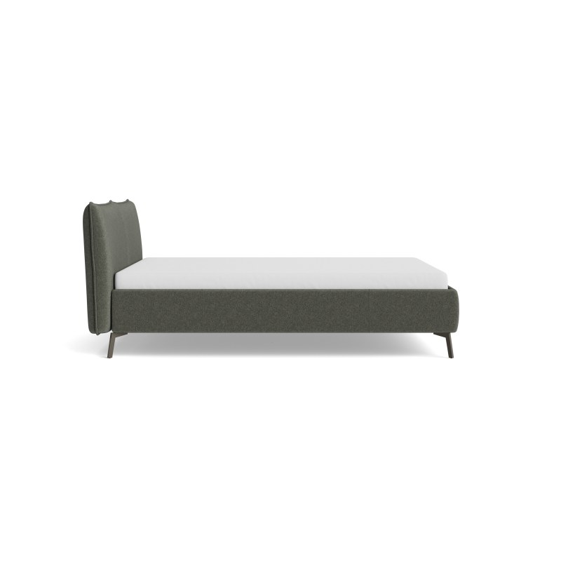 Bettgestell Coria - Liegefläche 180x200 cm, Stoff, Olive