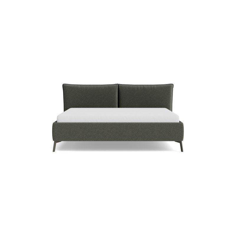 Bettgestell Coria - Liegefläche 180x200 cm, Stoff, Olive
