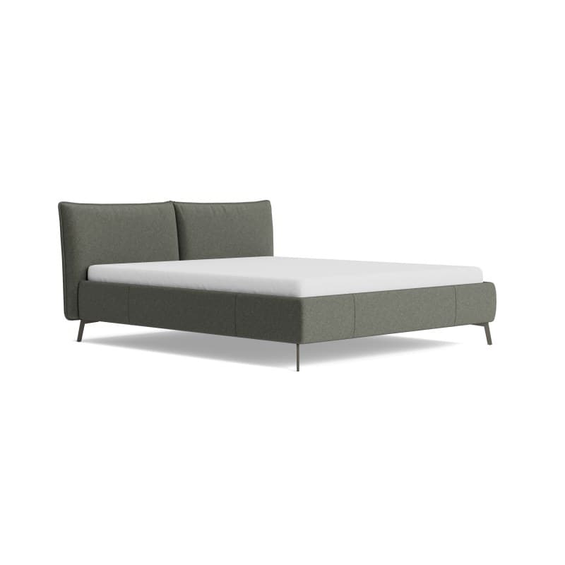 Bettgestell Coria - Liegefläche 180x200 cm, Stoff, Olive