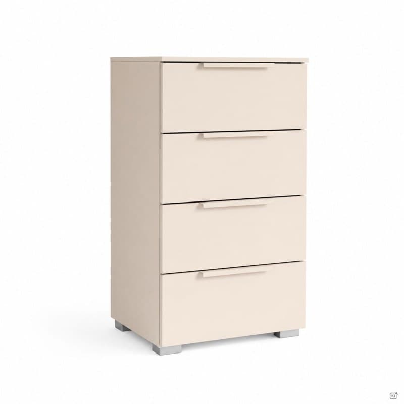 Kommode -  B. ca. 40 cm, 4 SK, Champagner Dekor