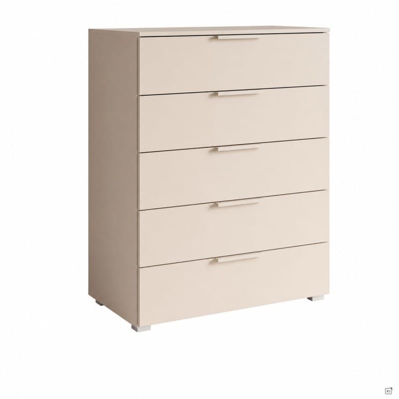 Kommode -  B. ca. 80 cm, 5 SK, Champagner Dekor