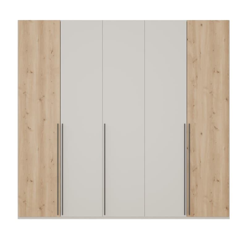 Drehtürenschrank - B. ca. 252 cm, Außentüren Asteiche Dekor, Champagner Dekor