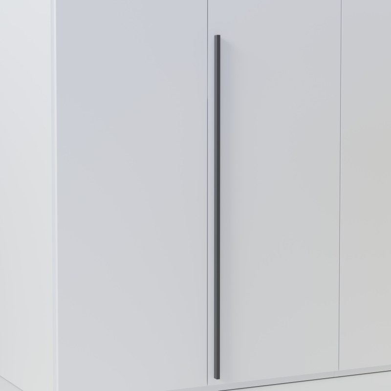 Drehtürenschrank - B. ca. 252 cm, Außentüren Asteiche Dekor, Champagner Dekor