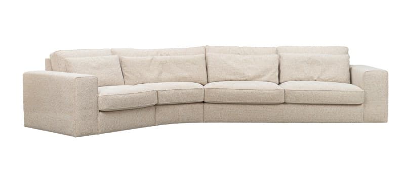 Ecksofa Sonja - Ecke links mit 2,5-Sitzer, Stoff, Bisquit