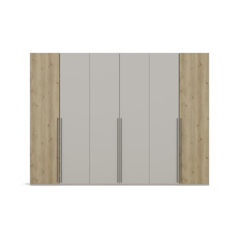 Drehtürenschrank - B. ca. 302 cm, Außentüren Asteiche Dekor, Champagner Dekor
