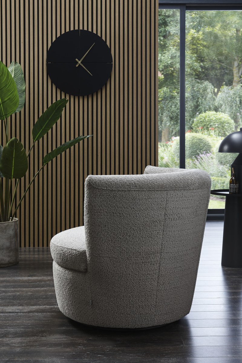 Sessel Cativa -  drehbar, Stoff, Graubeige