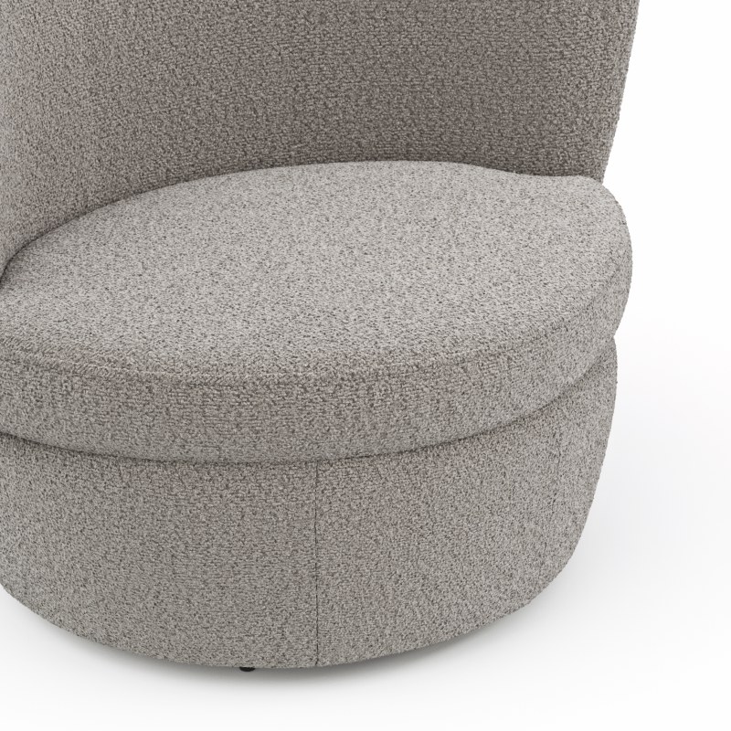 Sessel Cativa -  drehbar, Stoff, Graubeige